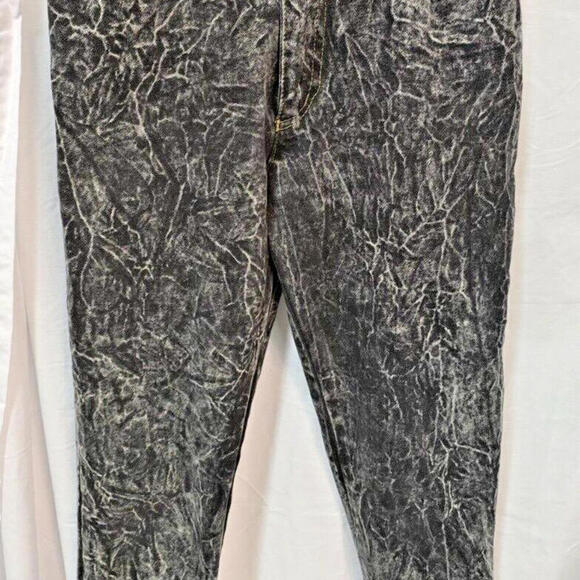 Rodeo Rider Beverly Hills Acid Wash Black 7/8 RARE "God Is Lord" Button Jeans - Picture 2 of 14